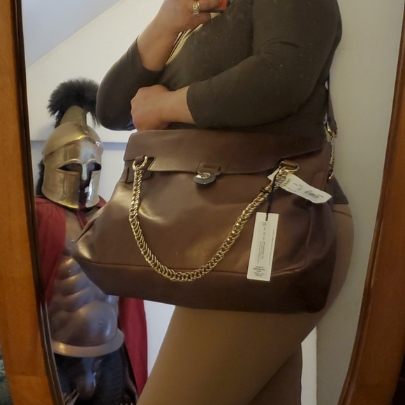 Versace Collection Leather Flapover Vistello Bag - Picture 17 of 17